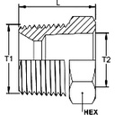 1/4&quot; BSPT MALE X 1/4&quot; BSPT FIXED FEMALE