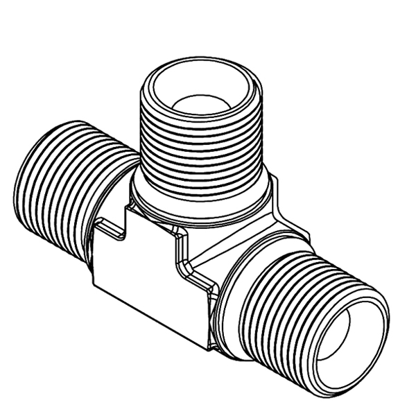1&quot; BSPP MALE X 1&quot; BSPP MALE X 1&quot; BSPP MALE TEE
