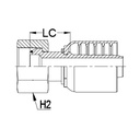 3/4&quot; BSPP FEMALE STRAIGHT X 3/4&quot; 1-PIECE M/S NON-SKIVE TAIL
