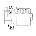 1 - 5/16&quot; JIC FEMALE STRAIGHT X 3/4&quot; 1-PIECE M/S NON-SKIVE TAIL