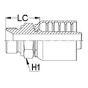 3/8&quot; BSPP MALE STRAIGHT X 3/8&quot; 1-PIECE M/S NON-SKIVE TAIL