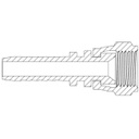 1/2&quot; JIC FEMALE STRAIGHT X 3/8&quot; SWAGE HOSETAIL (2-PC)