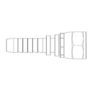 1 - 5/16&quot; JIC FEMALE STRAIGHT X 1&quot; SWAGE HOSETAIL (2-PC)