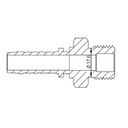 3/4&quot; BSPP MALE STRAIGHT X 3/4&quot; SWAGE HOSETAIL (2-PC)