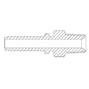 3/4&quot; BSPT MALE STRAIGHT X 1&quot; SWAGE HOSETAIL (2-PC)