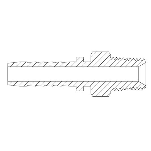1&quot; BSPT MALE STRAIGHT X 1 - 1/4&quot; SWAGE HOSETAIL (2-PC)