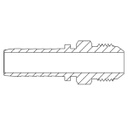 1 - 1/16&quot; JIC MALE STRAIGHT X 1/2&quot; SWAGE HOSETAIL (2-PC)