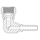 7/16&quot; JIC FEMALE 90°COMPACT X 1/4&quot; SWAGE HOSETAIL (2-PC)