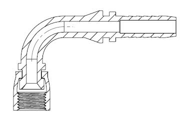 1-5/16 JIC FM LONG X 1 H/TAIL-90°SWPT