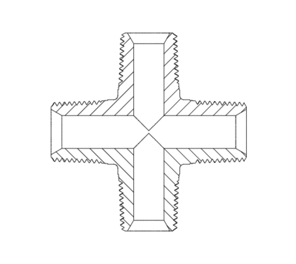 1/4&quot; BSPT MALE CROSS
