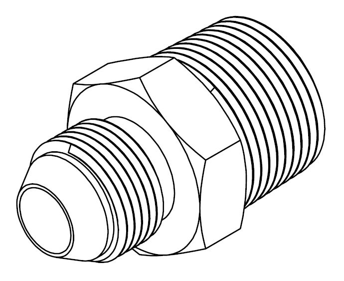 1/2&quot; BSPT MALE X 9/16&quot; JIC MALE