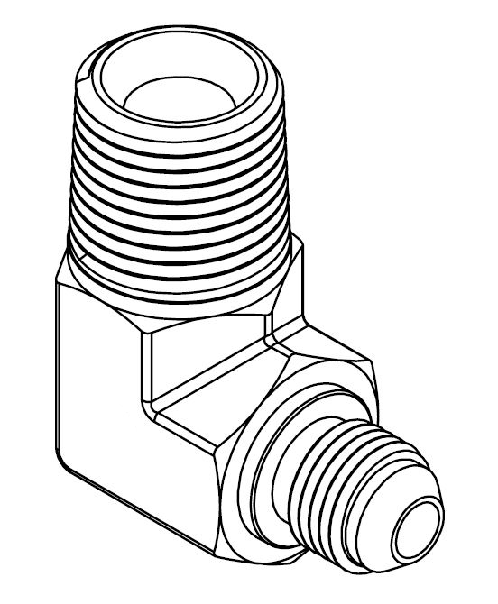 1-1/2 BSPT M X 1-7/8 JIC M 90° COMPACT