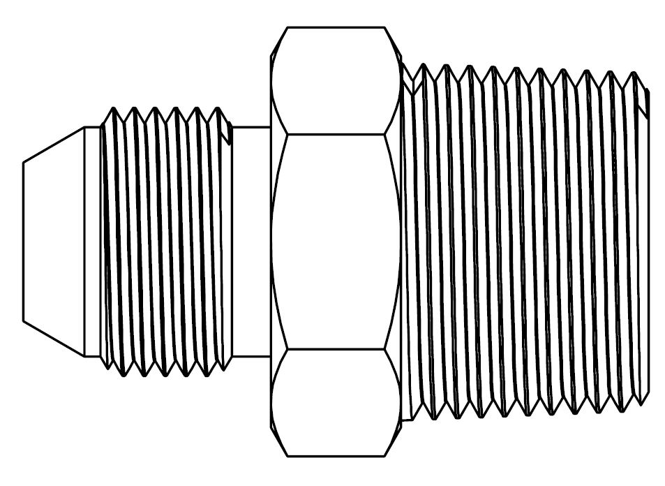 3/4 BSPT M X 3/4 JIS F (BSP INVERTED)