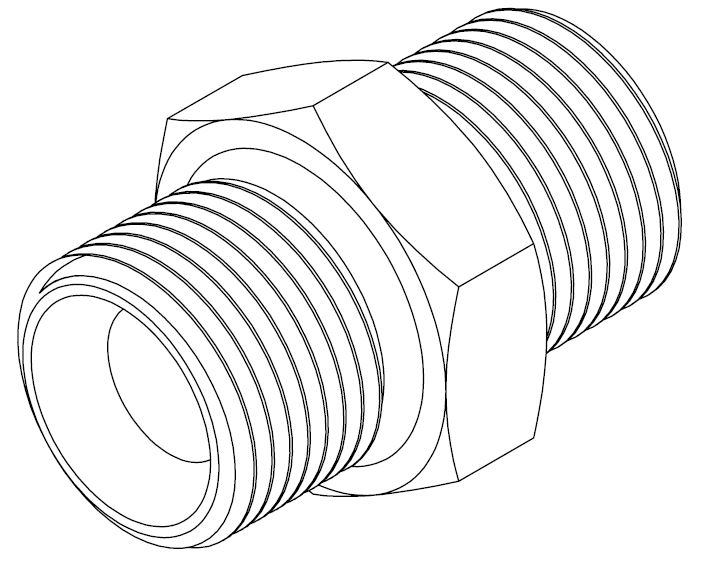 BLACK STEEL BUSH 65 X 50 MM