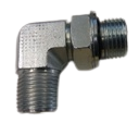1/4&quot; BSPP MALE x 3/8&quot; BSPP MALE 90° POSITIONAL COMPACT (Nut on 1/4&quot; side)