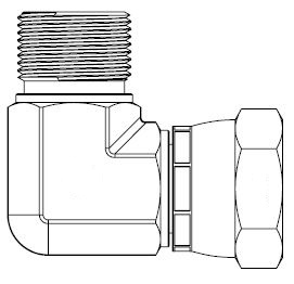7/8&quot; BSPP MALE X 7/8&quot; JIC FEMALE SWIVEL 90° COMPACT