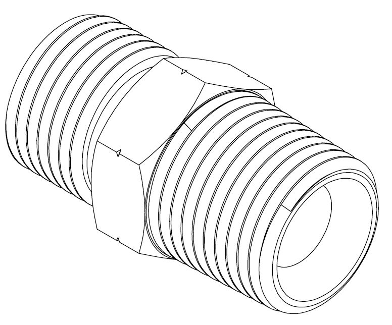 3/4&quot; BSPP MALE X 1&quot; NPT MALE