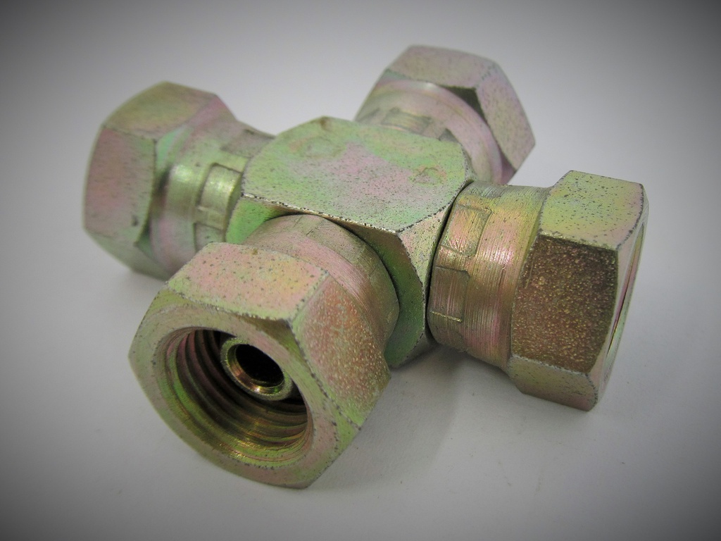 1/4&quot; BSPP FEMALE SWIVEL CROSS