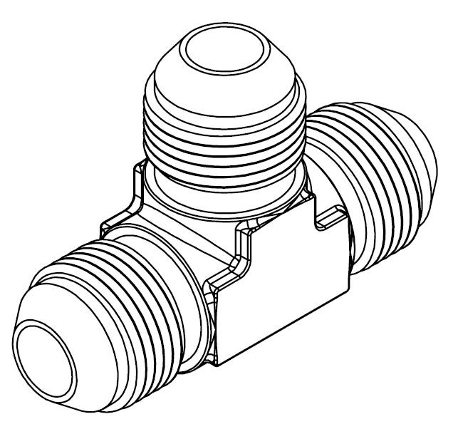 1 - 1/16&quot; JIC MALE X 1 - 1/16&quot; JIC MALE X 1 - 1/16&quot; JIC MALE TEE