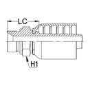 5/8&quot; BSPP MALE STRAIGHT X 5/8&quot; 1-PIECE M/S NON-SKIVE TAIL