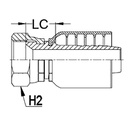 1 - 1/16&quot; JIC FEMALE STRAIGHT X 1/2&quot; 1-PIECE 1 &amp; 2-WIRE TAIL