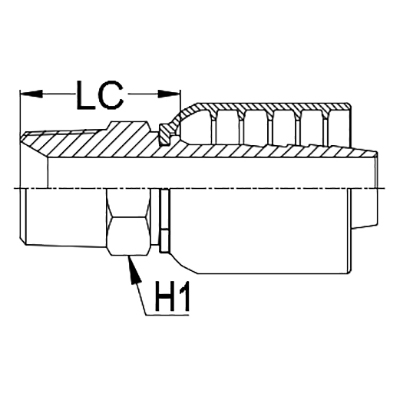1 - 1/4&quot; BSPT MALE STRAIGHT X 1 - 1/4&quot; 1-PIECE 1 &amp; 2-WIRE TAIL