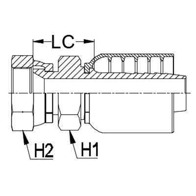 1/2&quot; JIS (BSP) INVERTED FLARE FEMALE STRAIGHT X 1/2&quot; 1-PIECE 1 &amp; 2-WIRE TAIL