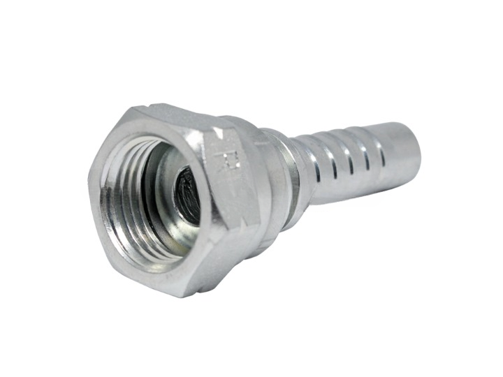 3/8&quot; BSPP FEMALE FLAT FACE STRAIGHT X 3/8&quot; SWAGE HOSETAIL (2-PC)