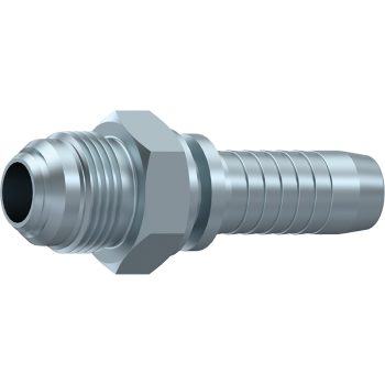 1 - 1/16&quot; JIC MALE STRAIGHT X 1/2&quot; SWAGE HOSETAIL (2-PC)