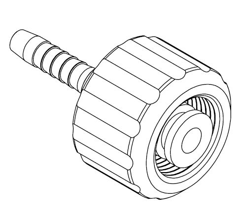 22 MM KARCHER FEMALE STRAIGHT X 3/8&quot; SWAGE HOSETAIL (2-PC)