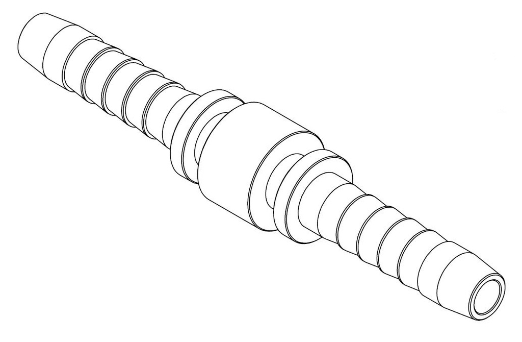 1/2&quot; HOSE JOINER STRAIGHT X 1/2&quot; SWAGE HOSETAIL (2-PC)