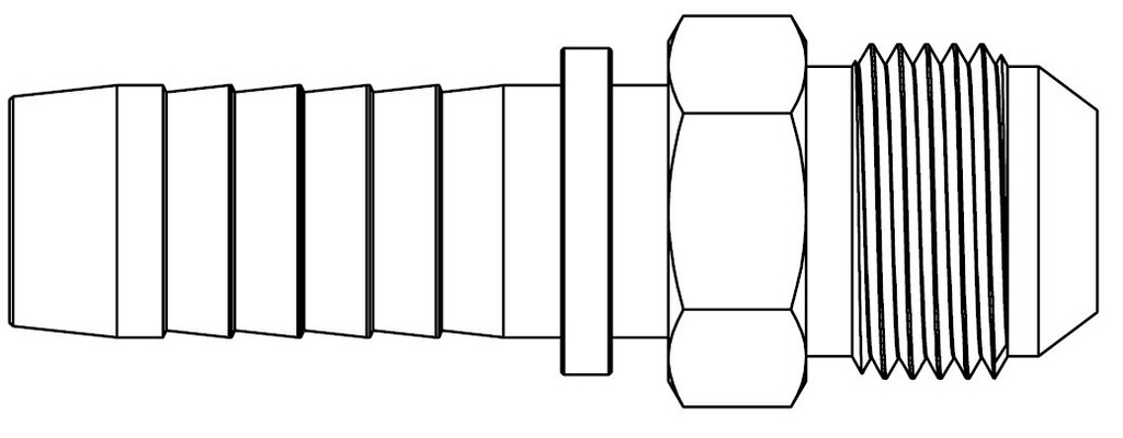 3/4&quot; JIC MALE X 1/2&quot; S/S SWAGE HOSETAIL