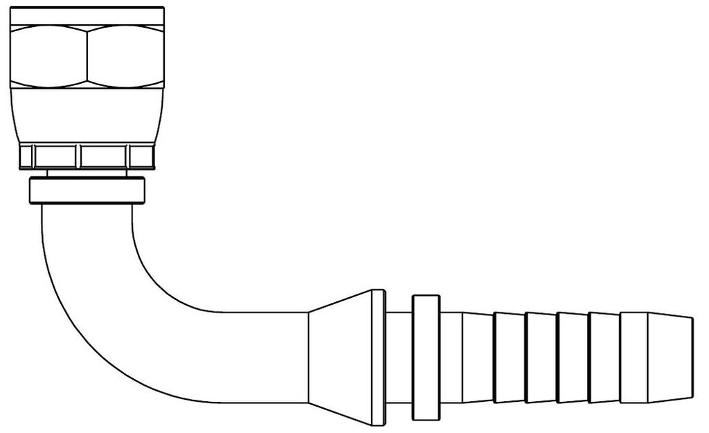 1 1/16 JIC FM X 3/4 S/S SWAGE H/TAIL