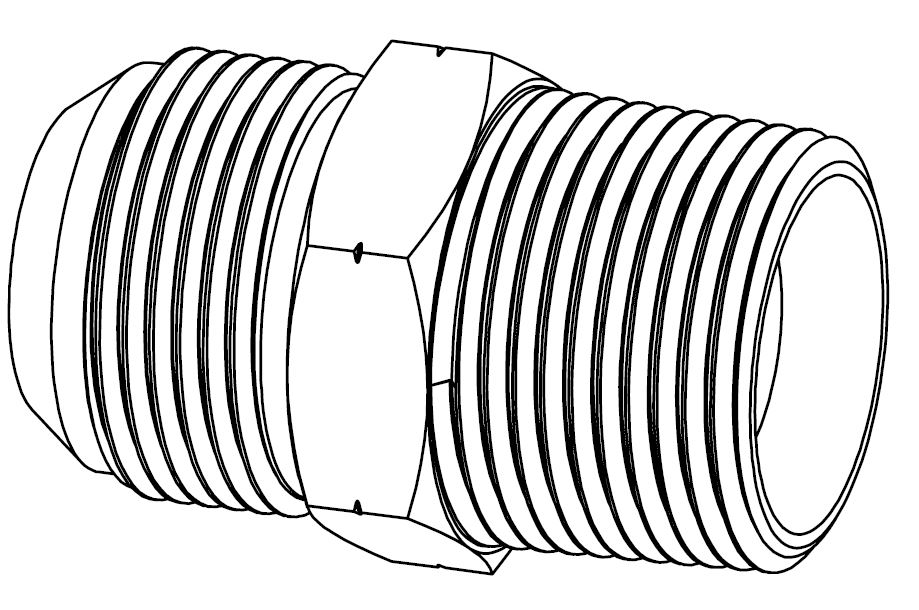 9/16 JIC X 3/8 NPT MM