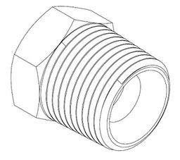 [A24] 1 - 1/2&quot; BSPT MALE PLUG