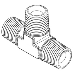 [AAA202020] 1-1/4&quot; BSPT MALE X 1-1/4&quot; BSPT MALE X 1-1/4&quot; BSPT MALE TEE