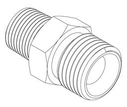 [AB2424] 1 - 1/2&quot; BSPT MALE X 1 - 1/2&quot; BSPP MALE