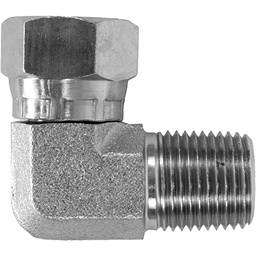 [AJ90-1217] 3/4&quot; BSPT MALE X 1 - 1/16&quot; JIC FEMALE SWIVEL 90° COMPACT