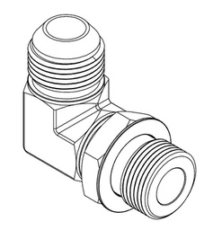 [BGP90-0407] 1/4 B X 7/16 JIC MALE POSITIONAL 90° COMPACT