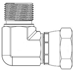 [BJ90-0609] 9/16&quot; BSPP MALE X 9/16&quot; JIC FEMALE SWIVEL 90° COMPACT