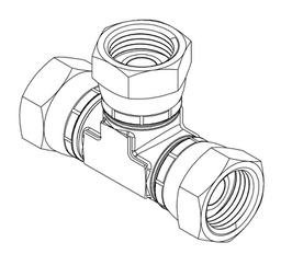 [CCC040404] 1/4&quot; BSPP FEMALE SWIVEL TEE