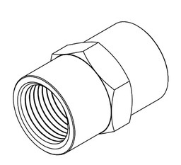 [EE0606] 3/8&quot; BSPT FIXED FEMALE X 3/8&quot; BSPT FIXED FEMALE