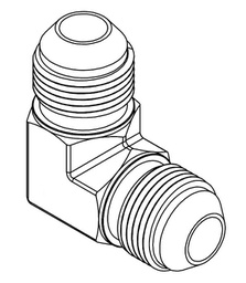 [GG90-1717] 1 - 1/16&quot; JIC MALE X 1 - 1/16&quot; JIC MALE 90° COMPACT