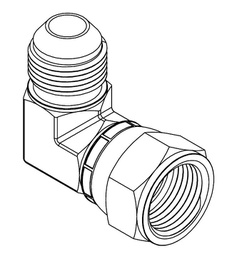 [GJ90-1414] 7/8&quot; JIC MALE X 7/8&quot; JIC FEMALE SWIVEL 90° COMPACT