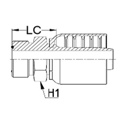 [J040-1308] 13/16&quot; ORFS MALE STRAIGHT X 1/2&quot; 1-PIECE M/S NON-SKIVE TAIL