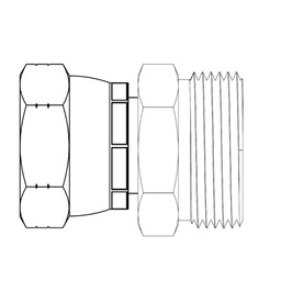 [JR1719] 1-1/16 JIC FEMALE x 1-3/16 ORFS MALE