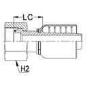 [K002-0808] 1/2&quot; BSPP FEMALE FLAT FACE STRAIGHT X 1/2&quot; 1-PIECE 1 &amp; 2-WIRE TAIL
