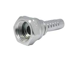 [S002-0404] 1/4&quot; BSPP FEMALE FLAT FACE STRAIGHT X 1/4&quot; SWAGE HOSETAIL (2-PC)