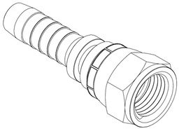 [S005-3024] 1 - 7/8&quot; JIC FEMALE STRAIGHT X 1 - 1/2&quot; SWAGE HOSETAIL (2-PC)
