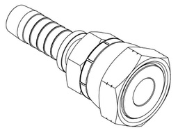 [S013-2720] 1 - 11/16&quot; ORFS FEMALE STRAIGHT X 1 - 1/4&quot; SWAGE HOSETAIL (2-PC)